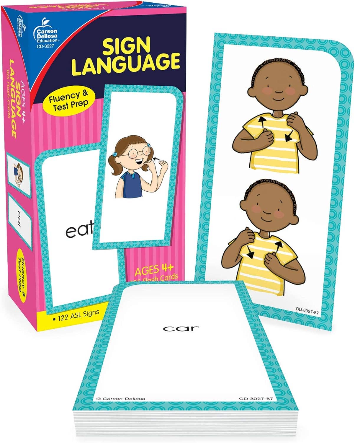 American Sign Language Flash Cards - 105ct