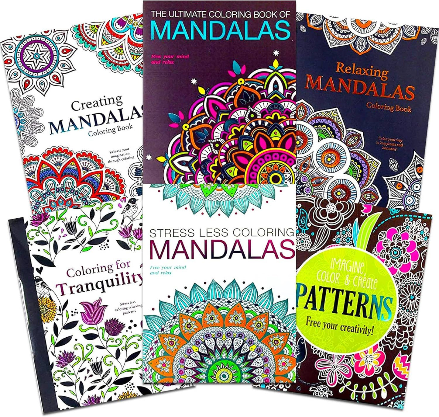 Adult Coloring Book - 6 Book Sets