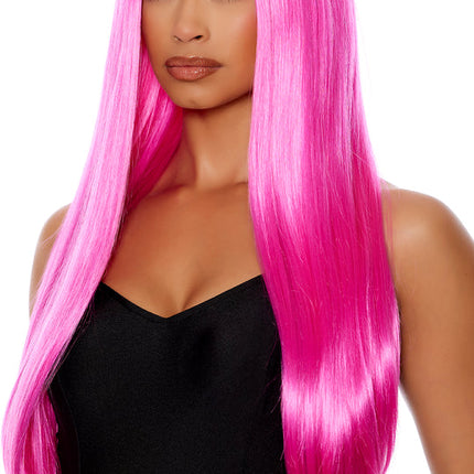 Hot Pink Straight Hair Women Wig by Forplay Costumes only at  TeeJayTraders.com