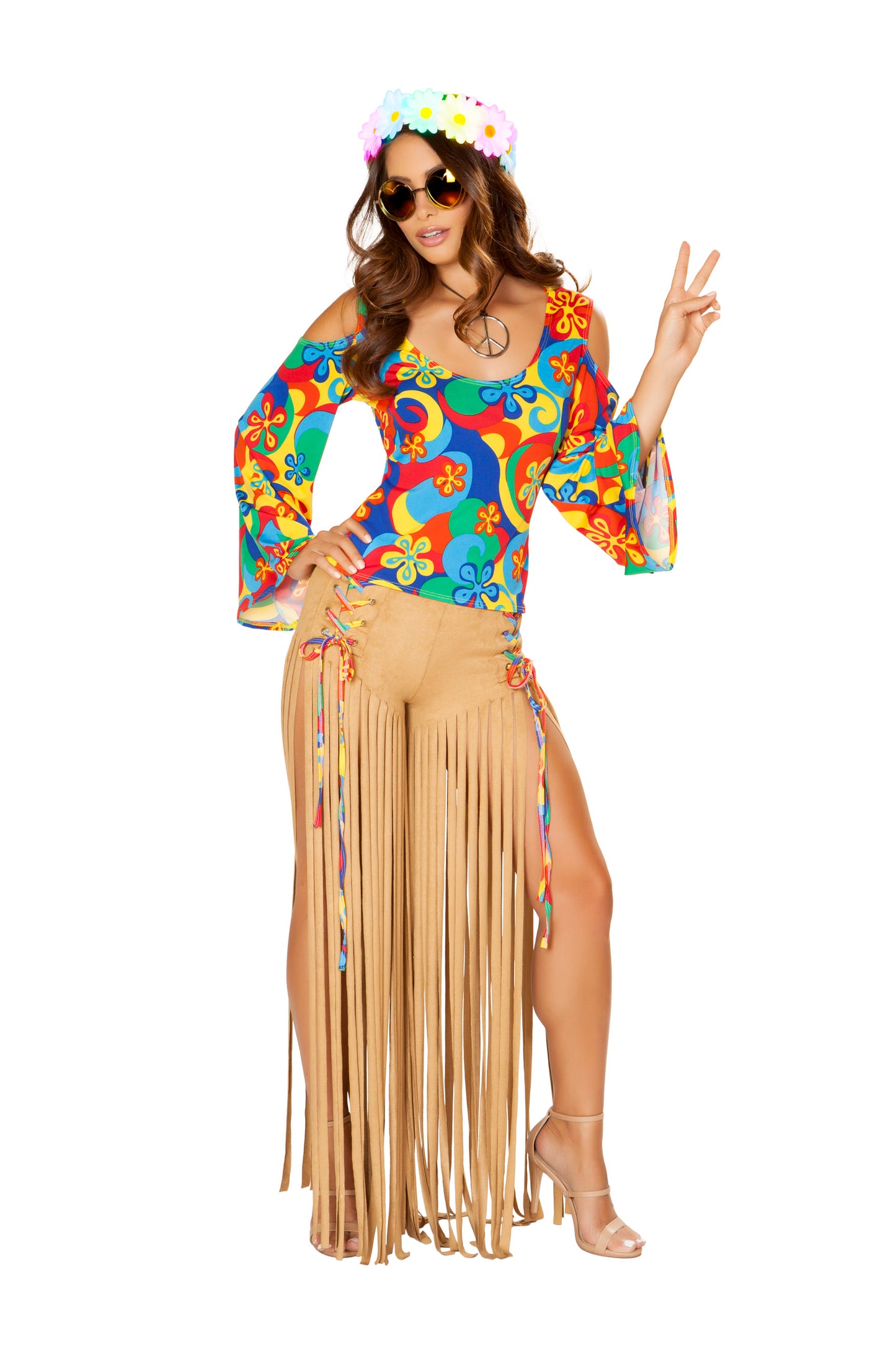 Hippie Princess Women Costume by Roma Costumes only at TeeJayTraders.com - Image 3