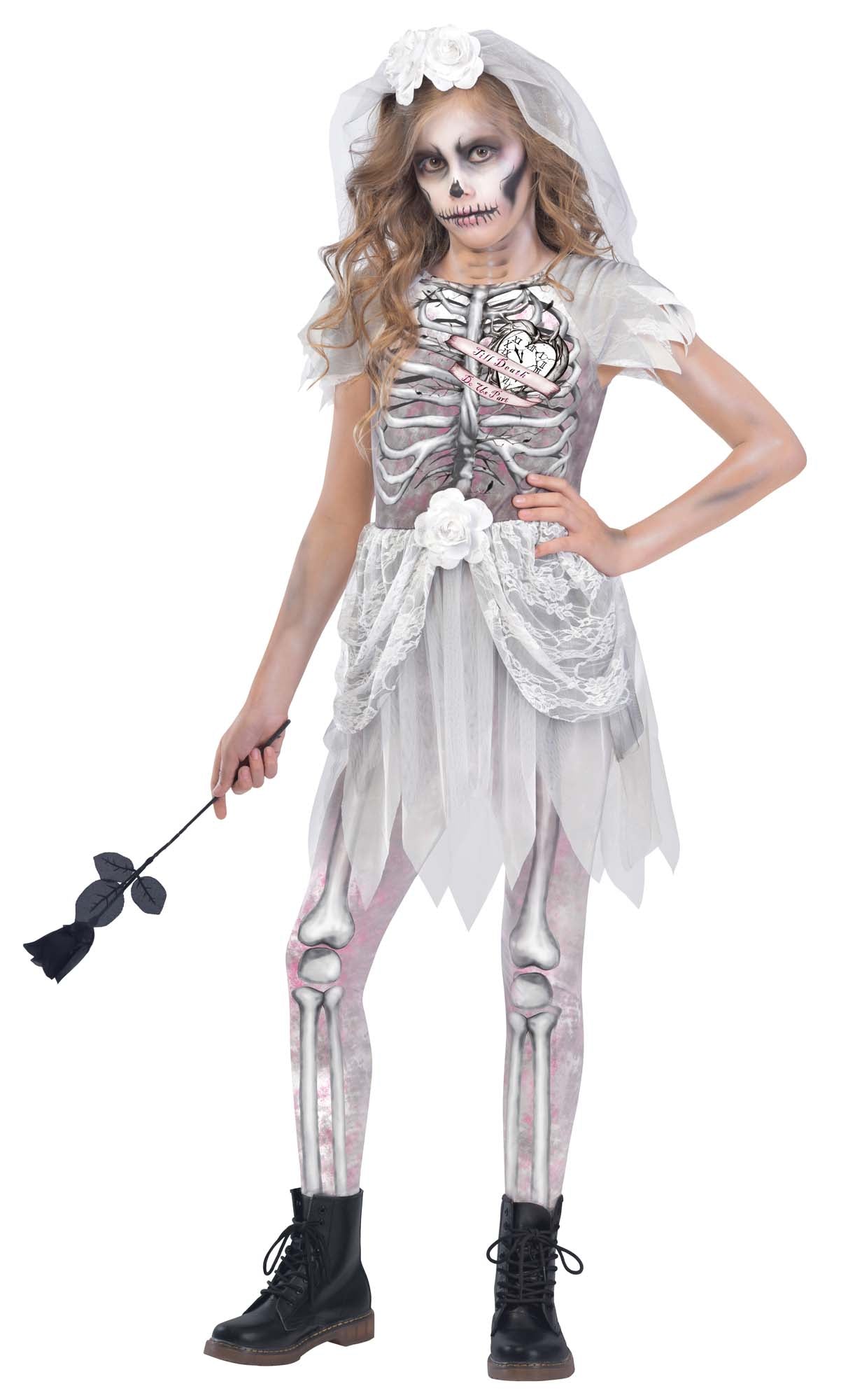 Skeleton Bride Girls Costume by Amscan Costumes only at TeeJayTraders.com