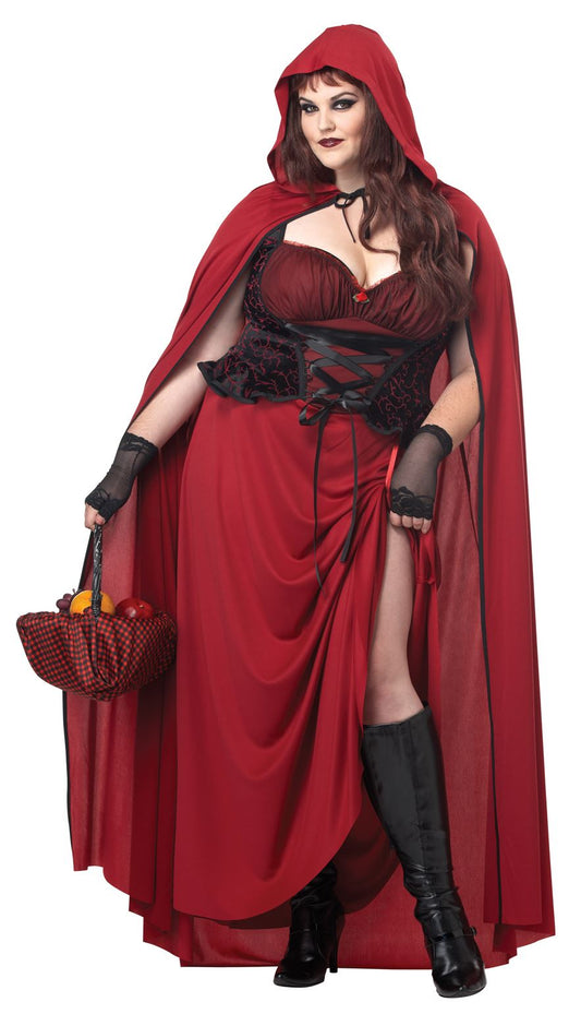 Plus Dark Red Riding Hood Women Costume by California Costumes only at  TeeJayTraders.com