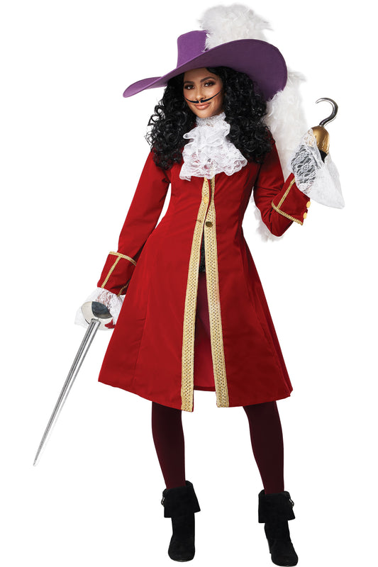 Captain Hook Women Costume by California Costumes only at  TeeJayTraders.com
