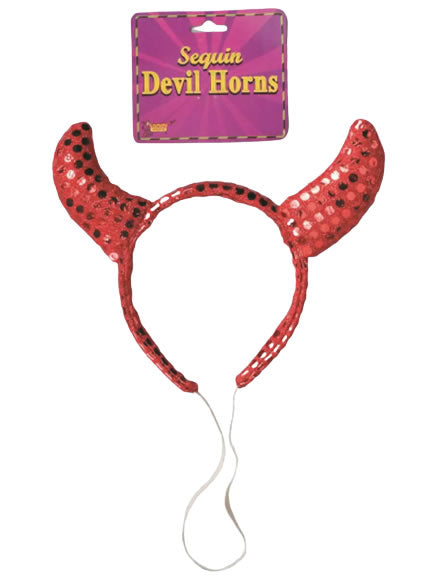 Devil Sequin Horns Headband by Forum Novelties only at  TeeJayTraders.com