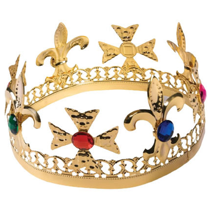 Gold Jeweled Crown by Forum Novelties only at  TeeJayTraders.com