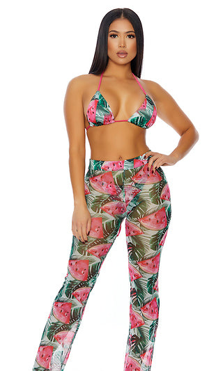 Fiji Mesh Pool Pants Spiked Sandia by Forplay Costumes only at TeeJayTraders.com