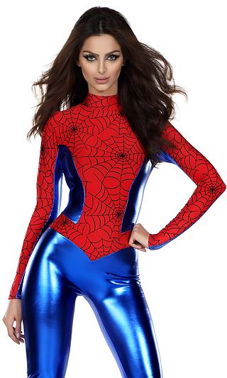 Spider Print Woman Bodysuit Costume by Forplay Costumes only at TeeJayTraders.com