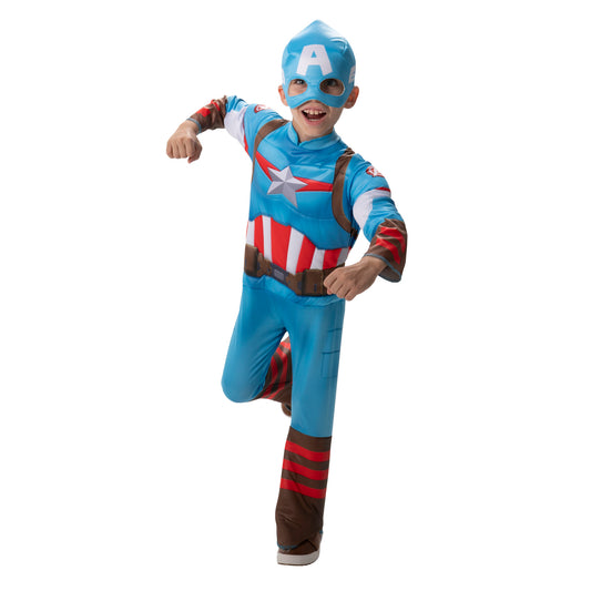 Captain America Toddler Red Muscle Chest Hero Costume by Jazzware Costumes only at  TeeJayTraders.com