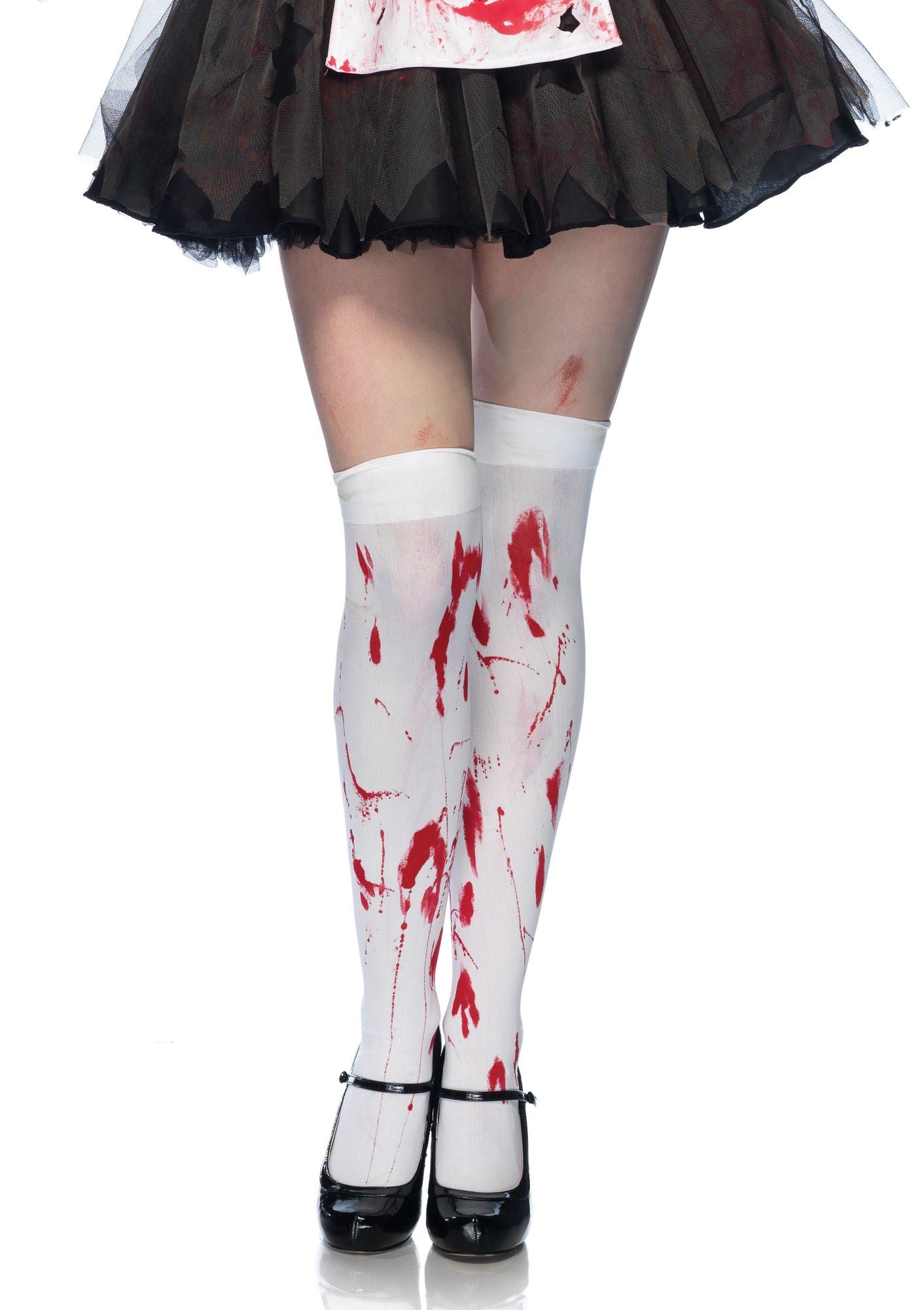 Bloody Zombie Thigh Highs by Leg Avenue only at TeeJayTraders.com