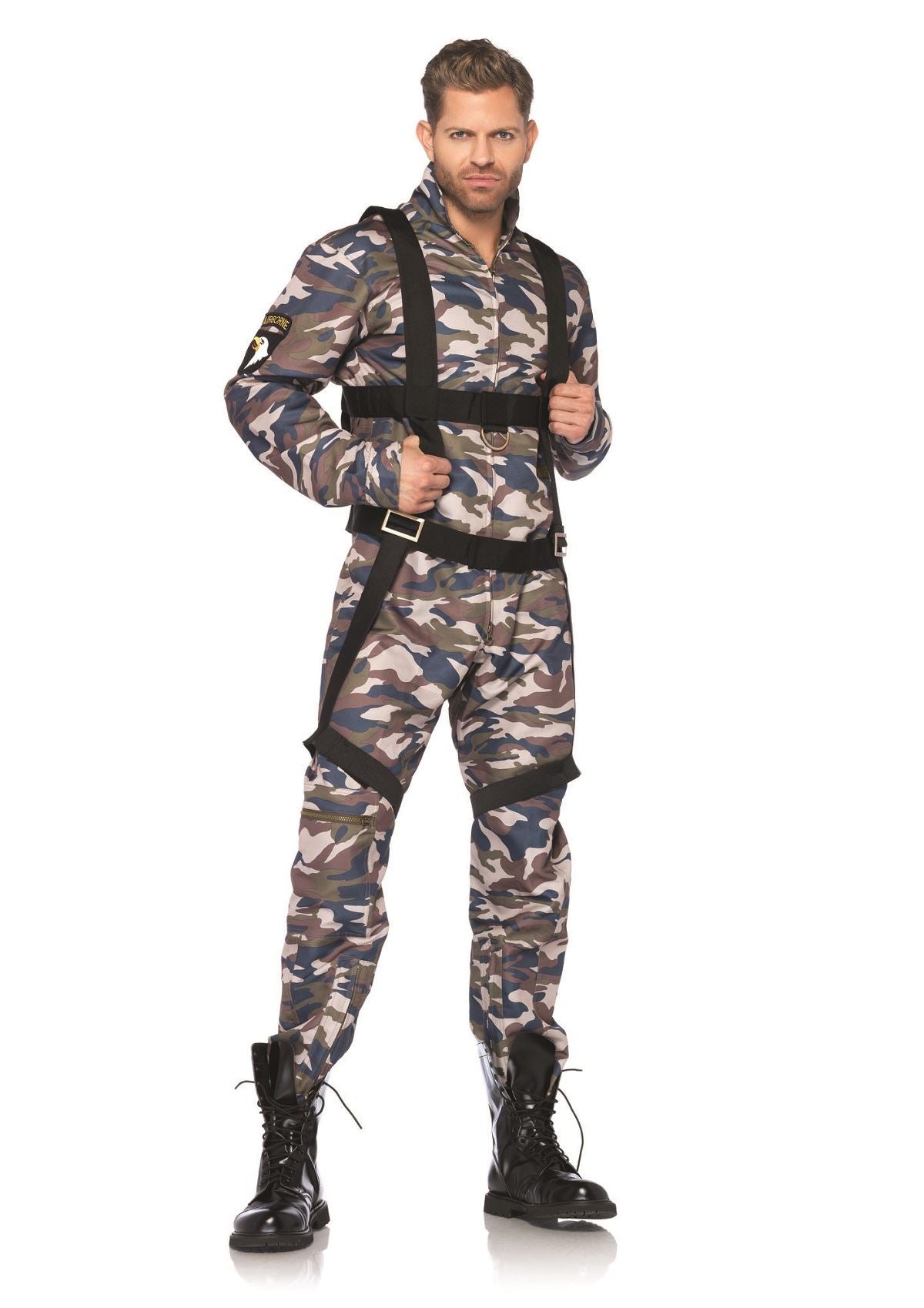 Paratrooper Men Army Soldier Camo Print Costume by Leg Avenue only at TeeJayTraders.com