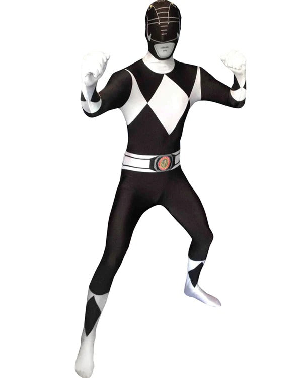 Black Power Ranger Morphsuit Men Costume by Loftus Costumes only at TeeJayTraders.com