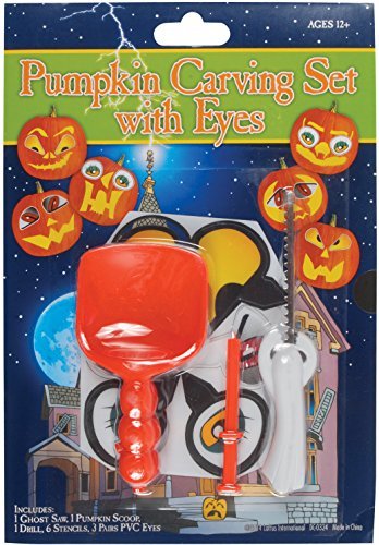 Pumpkin Carving Set With Eyes by Loftus Costumes only at  TeeJayTraders.com