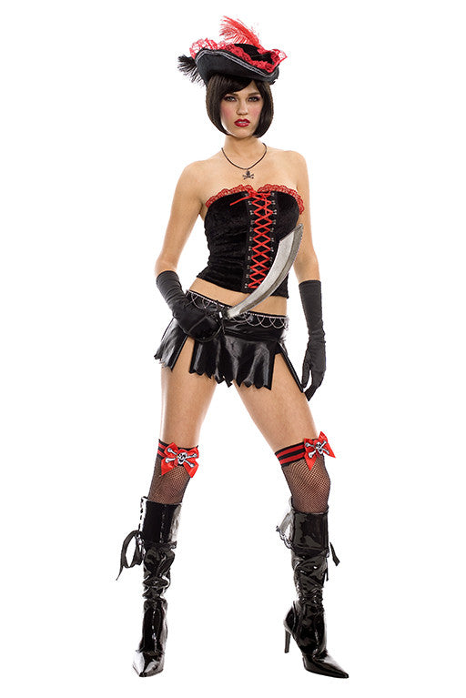 Gothic Pirate Women Costume by Music Legs only at TeeJayTraders.com