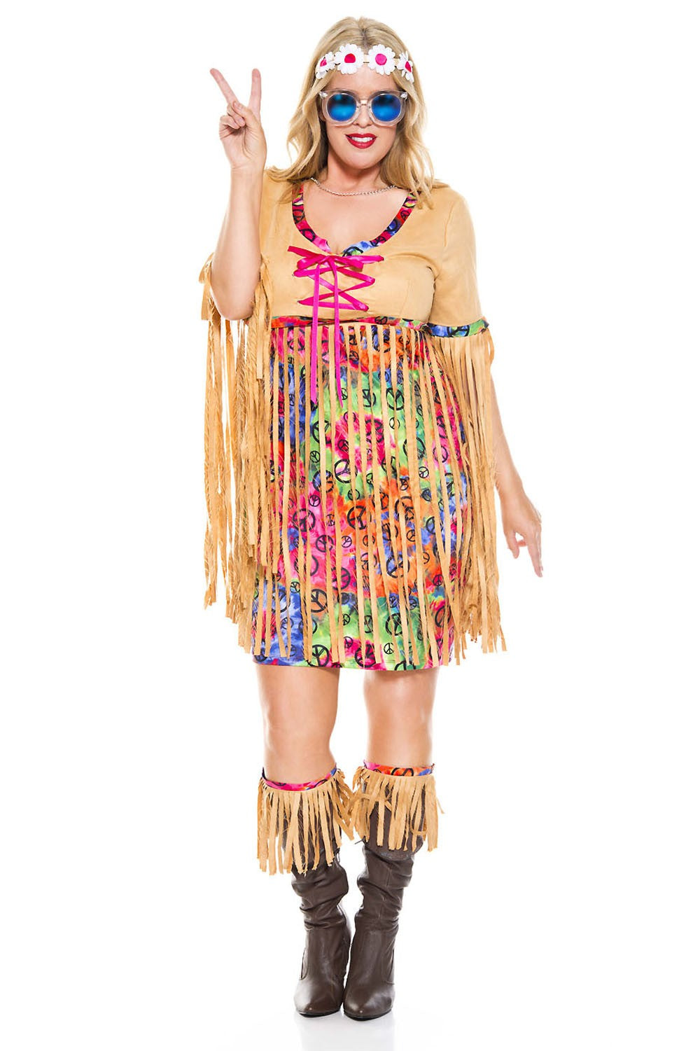 Retro Hipster Woman Plus Size Costume by Music Legs only at TeeJayTraders.com