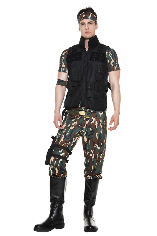 Army Soldier Men Costume by Music Legs only at  TeeJayTraders.com