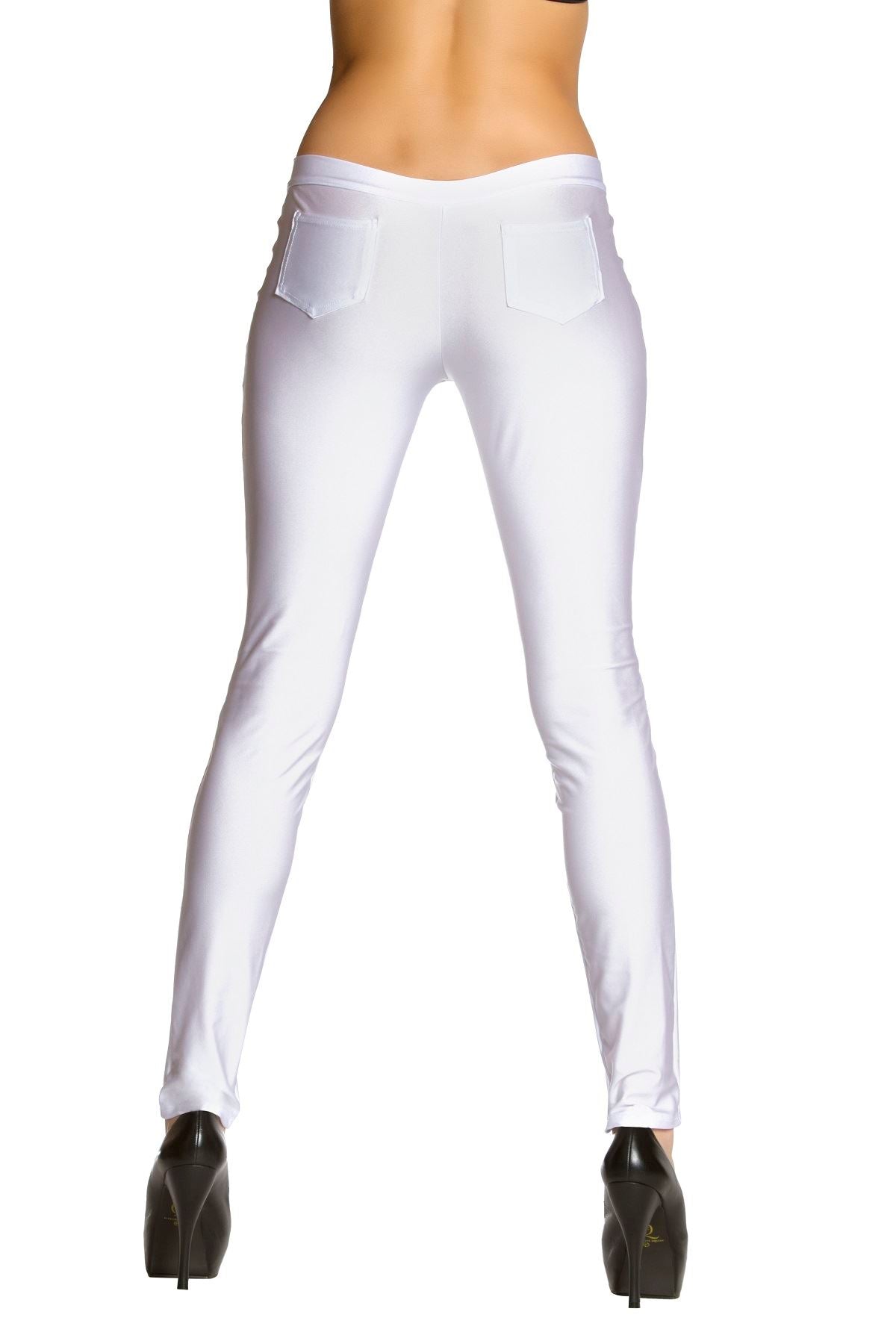 White Disco 80s Women Pants by Roma Costumes only at TeeJayTraders.com - Image 2
