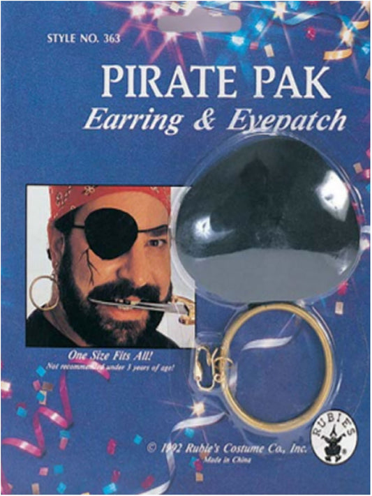 Pirate Earring And Eyepatch by Rubies Costumes only at  TeeJayTraders.com
