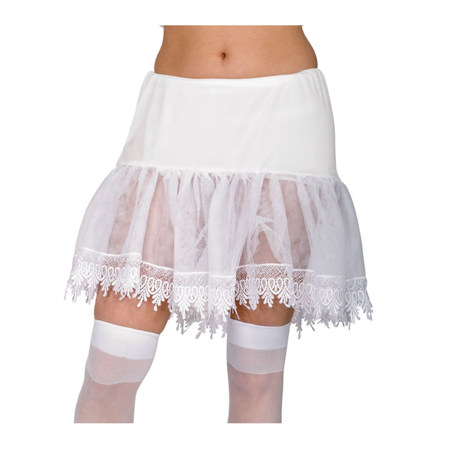 Snowflake White Women Petticoat by Halloween Resource Center only at TeeJayTraders.com