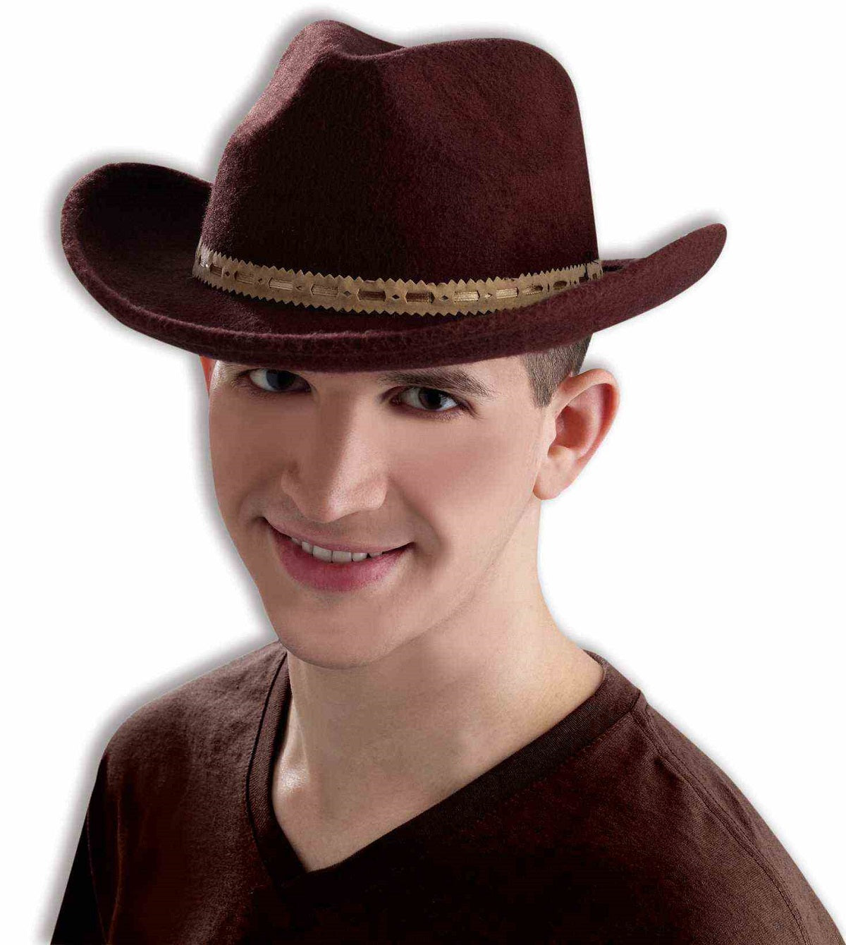 Deluxe Cowboy Hat Brown by Rubies only at TeeJayTraders.com