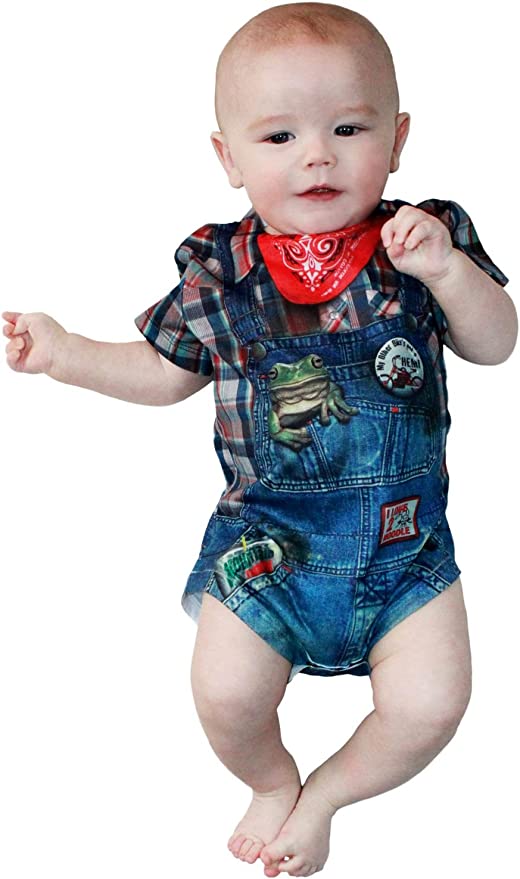 Infant Boys Faux Hillbilly Baby Romper Costume Onesie by Amscan only at  TeeJayTraders.com