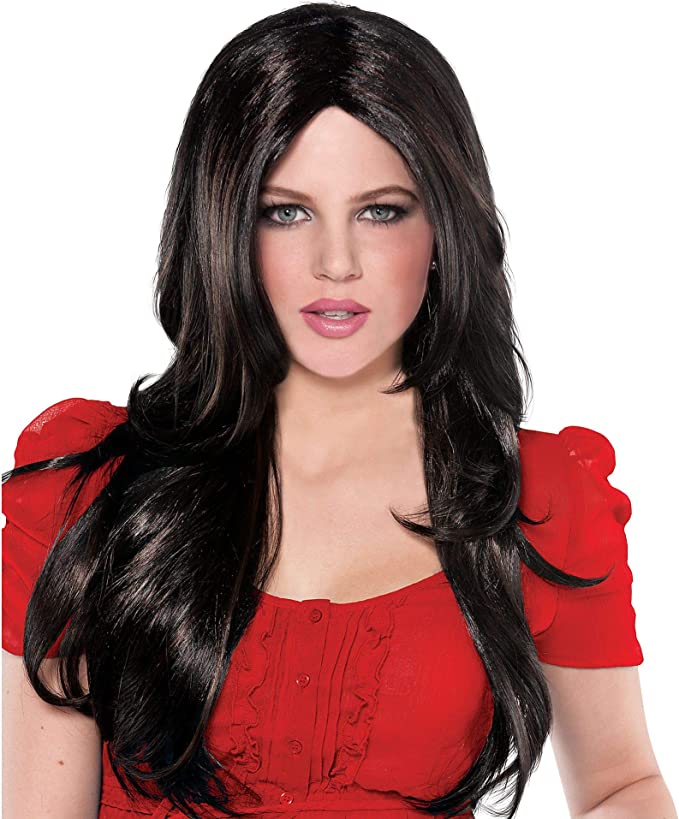 Ebony Hot Honey Woman Wig by Amscan only at TeeJayTraders.com