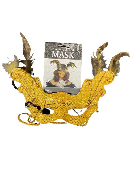 Swirl Glitter Mask by Amscan only at TeeJayTraders.com