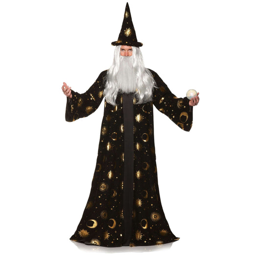 Celestial Wizard Plus Size Men Robe Black by Underwraps Costumes only at  TeeJayTraders.com
