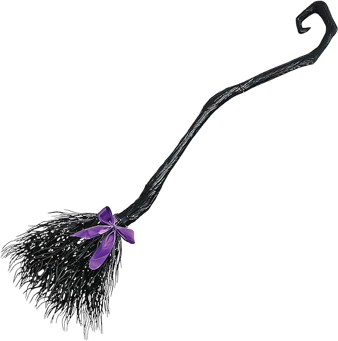 Witch Halloween Broom Black by Underwraps Costumes only at TeeJayTraders.com