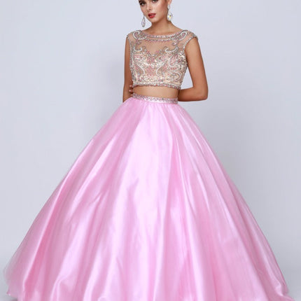 Juliet 338 Quinceanera Dress 2-Piece Bateau Neckline Cap Sleeve