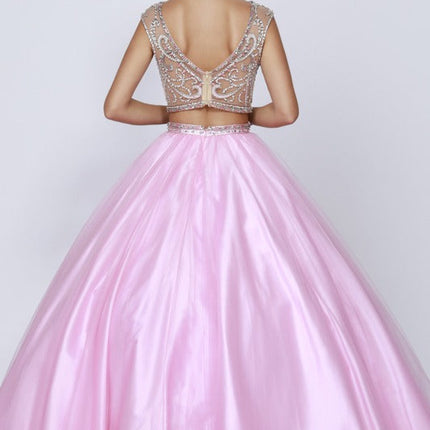 Juliet 338 Quinceanera Dress 2-Piece Bateau Neckline Cap Sleeve