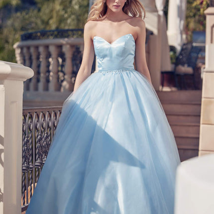 Juliet 265 Strapless A-Line Ball Gown Beaded Belt