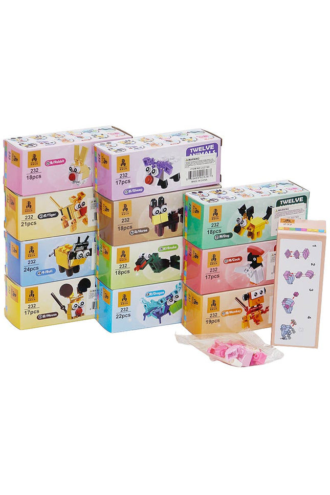 Zodiac Animals DIY Building Block Craft Kit Box