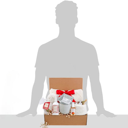Alder Creek Thinking of You Gift Box with Blanket, Tea, Mug & Spa Essentials