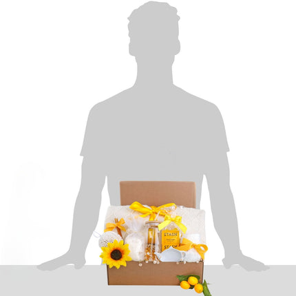 Alder Creek My Sunshine Gift Box with Blanket, Tea, Bath Salts & Tumbler