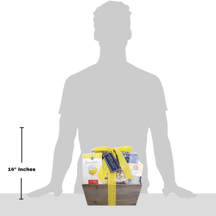 Alder Creek Lemon Breeze Gift Tote with Tea, Cookies & Gourmet Treats