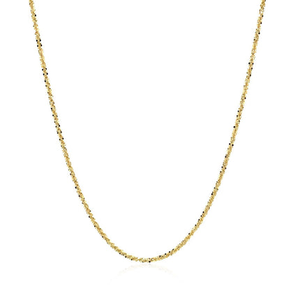 14k Yellow Gold Sparkle Chain 1.1mm