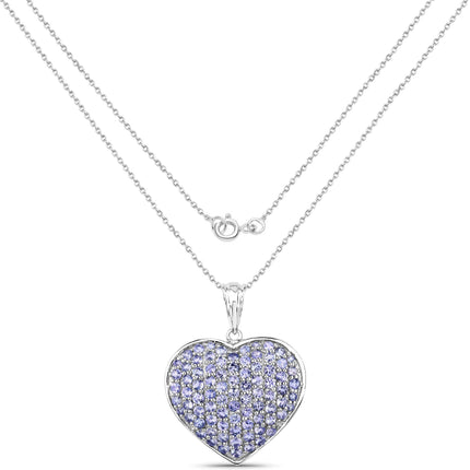 4.86 Carat Genuine Tanzanite .925 Sterling Silver Pendant
