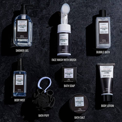 Fathers Day Gift, Spa Kit for Men, Grooming Kit, Sandalwood