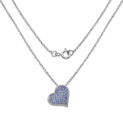 2.98 Carat Genuine Tanzanite .925 Sterling Silver Pendant