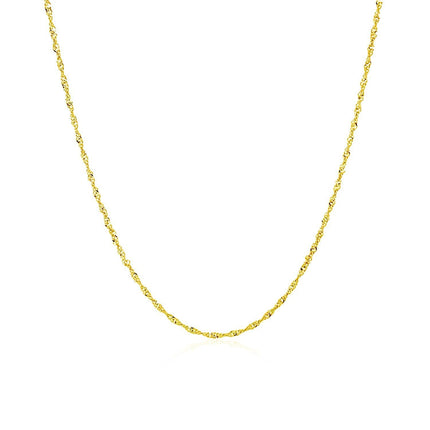 14k Yellow Gold Singapore Chain 1.0mm