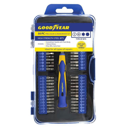 50-Piece Set: Goodyear Precision Screwdriver