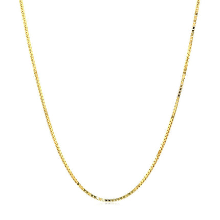 14k Yellow Gold Octagonal Box Chain 1.0mm