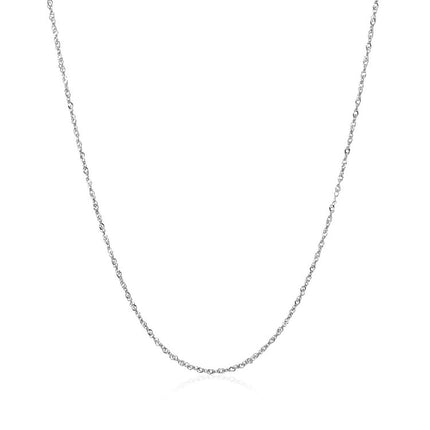 14k White Gold Singapore Chain 0.8mm