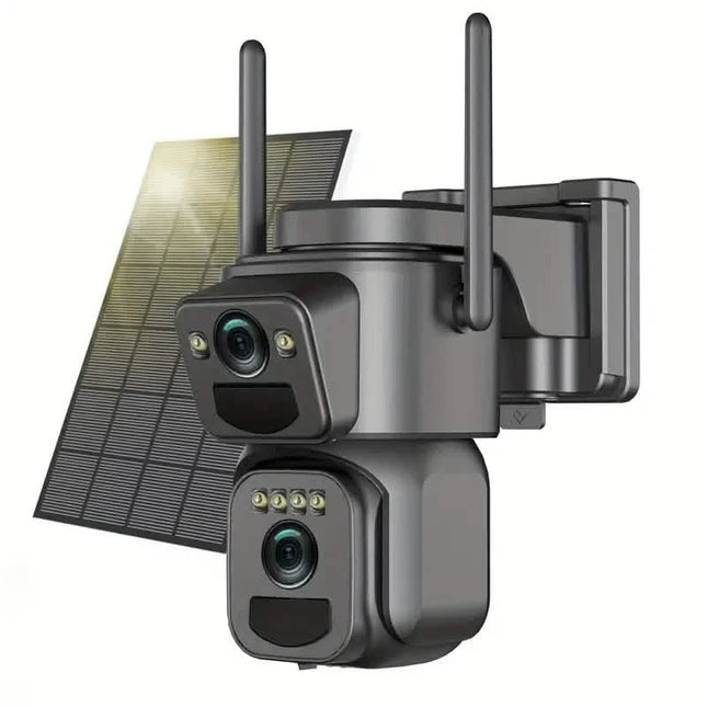Solar WiFi Security Camera – 360° View, 10x Zoom, Night Vision & Motion Detection