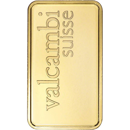 1 oz. Gold Bar Valcambi Suisse 999.9 Fine in Assay