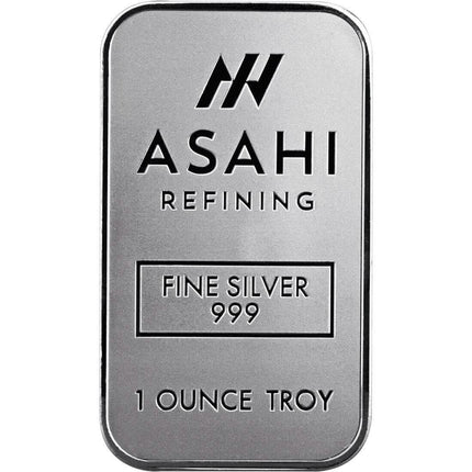 1 oz Silver Bar - Asahi .999 Fine Silver