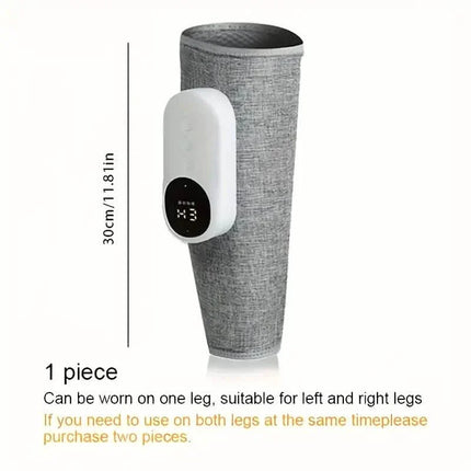 Rechargeable Air Compression Leg Calves Muscle Massager with 3 Intensity Levels and 3 Heat Settings