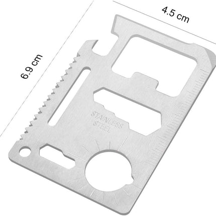 10-Pack: 11-in-1 Stainless Steel Survival Pocket Tool