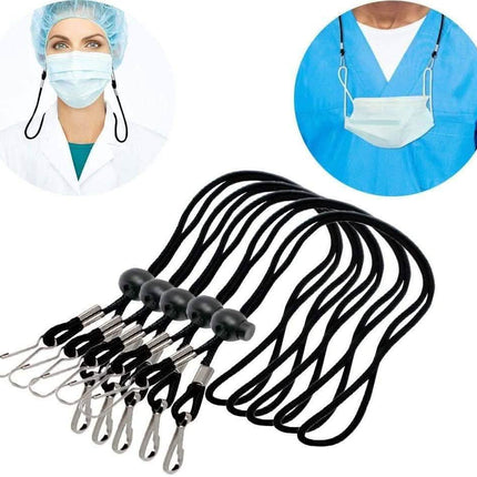 10-Pack: Adjustable Face Mask Neck Lanyard