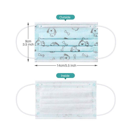 10-Pack: Kids Disposable Face Mask